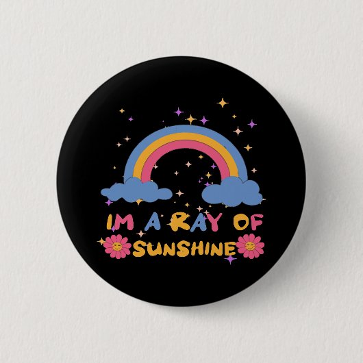 Badge Rond 5 Cm Rayon de soleil (Devant)