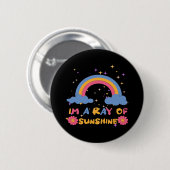 Badge Rond 5 Cm Rayon de soleil (Devant & derrière)