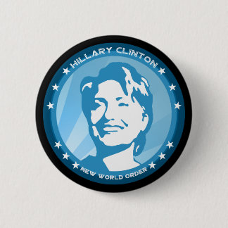 Badge Rond 5 Cm rayons bleus de hillary Clinton 08.