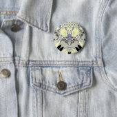 Badge Rond 5 Cm Rayons dorés (En situation)