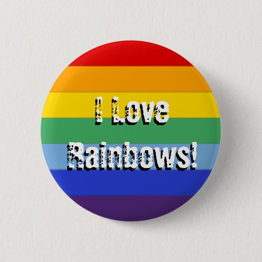 Badge Rond 5 Cm Rayure Arc-en-ciel (Devant)