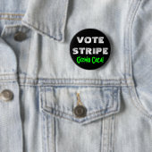 BADGE ROND 5 CM RAYURE DE VOTE (En situation)