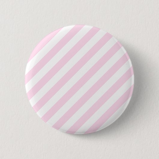 Badge Rond 5 Cm Rayures blanches et rose-clair (Devant)