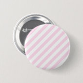 Badge Rond 5 Cm Rayures blanches et rose-clair (Devant & derrière)