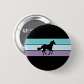 Badge Rond 5 Cm Rayures de cheval (Devant & derrière)