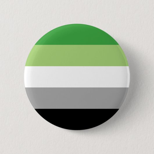 Badge Rond 5 Cm Rayures de fierté aromantique (Devant)