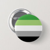 Badge Rond 5 Cm Rayures de fierté aromantique (Devant & derrière)