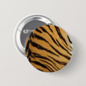 Badge Rond 5 Cm Rayures de fourrure de tigre (Devant & derrière)