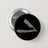 Badge Rond 5 Cm rayures de rasoir (Devant & derrière)