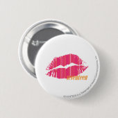 Badge Rond 5 Cm Rayures minces magenta (Devant & derrière)