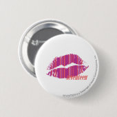 Badge Rond 5 Cm Rayures minces pourpres (Devant & derrière)