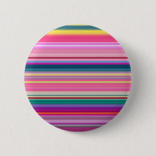 Badge Rond 5 Cm Rayures multicolores rétro