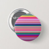 Badge Rond 5 Cm Rayures multicolores rétro (Devant & derrière)