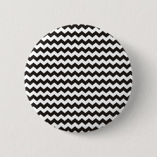 Badge Rond 5 Cm Rayures noires et blanches aztèques de zigzag de