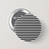 Badge Rond 5 Cm Rayures noires et blanches classiques (Devant & derrière)