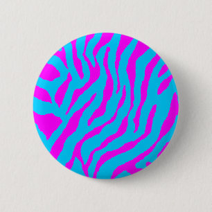 Badge Rond 5 Cm Rayures vintages de tigre du tigre 80s de Corey