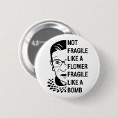 Badge Rond 5 Cm RBG célèbre, Ruth Bader Ginsburg, RBG féministe (Devant & derrière)