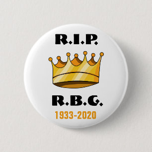 Badge Rond 5 Cm RBG Ruth Bader Ginsburg Repose en paix