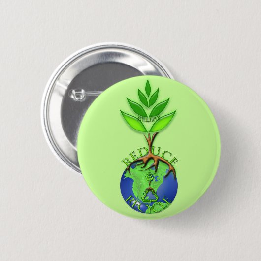 Badge Rond 5 Cm Reaf Reduce Recycle (Devant & derrière)