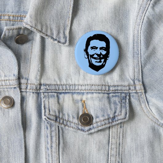 Badge Rond 5 Cm reaganhead (En situation)