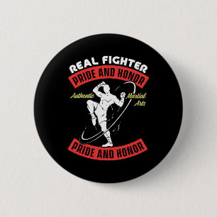 Badge Rond 5 Cm Real Fighter Muay Thai Mixed martial art Combattez