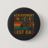 Badge Rond 5 Cm Réalisation déverrouillée meilleur papa (Devant)