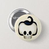 Badge Rond 5 Cm Rebel Skull (Devant & derrière)