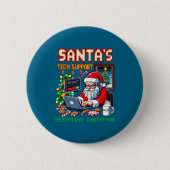 Badge Rond 5 Cm Rebooting Tech Santa's Support Pixel (Devant)