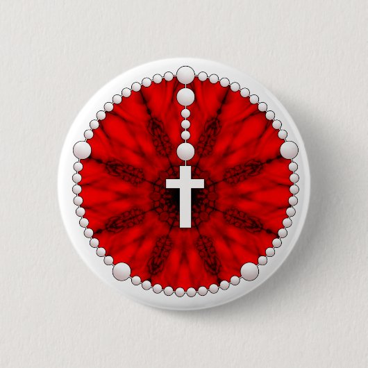 Badge Rond 5 Cm Receveur rouge de rêve de chapelet (Devant)