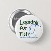 Badge Rond 5 Cm Recherche du Pin de bouton de poissons (Devant & derrière)