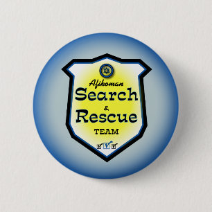 Badge Rond 5 Cm Recherche et équipe de secours d'Afikoman