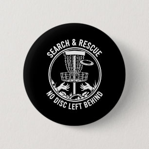 Badge Rond 5 Cm Recherche et sauvetage de disc golf Aucun disque l