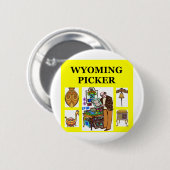 Badge Rond 5 Cm Récolteuse du WYOMING (Devant & derrière)