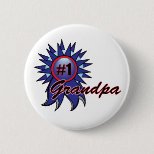 Badge Rond 5 Cm Récompense bleue du grand-papa #1 du numéro un