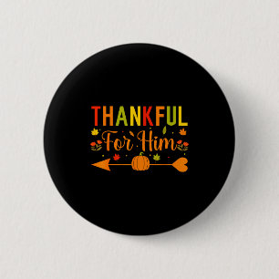 Badge Rond 5 Cm Reconnaissante pour lui couples automne à accorder