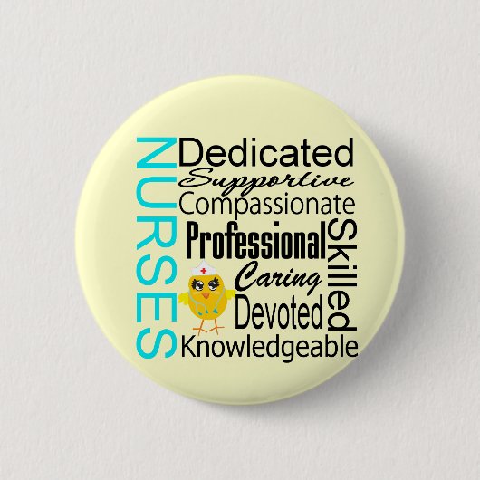 Badge Rond 5 Cm Reconnaître une infirmière : Collage de reconnaiss (Devant)