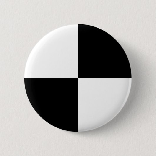 Badge Rond 5 Cm Rectangles noirs et blancs (Devant)