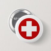 Badge Rond 5 Cm Récupération suisse Roundell de secours de (Devant & derrière)