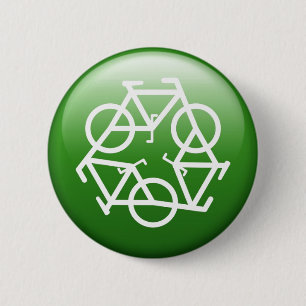 Badge Rond 5 Cm recycle bouton vert par Petr Kratochvil