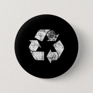 Badge Rond 5 Cm Recycle Logo T Chemise Jour des terres Nature Plan