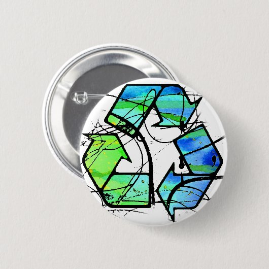 Badge Rond 5 Cm Recycler (Devant & derrière)