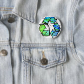 Badge Rond 5 Cm Recycler (En situation)