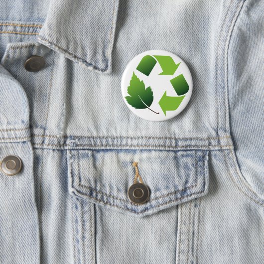 Badge Rond 5 Cm Recycler (En situation)