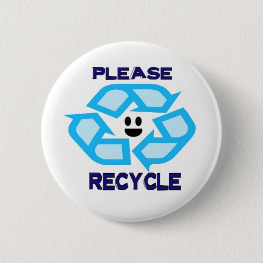 Badge Rond 5 Cm Recycler (Devant)