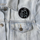 Badge Rond 5 Cm Recycler et ne pas perdre (En situation)