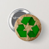Badge Rond 5 Cm Recycler - Papier grumplé (Devant & derrière)