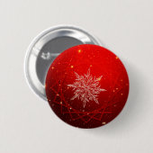 Badge Rond 5 Cm Red christmas white snow (Devant & derrière)