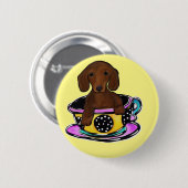 Badge Rond 5 Cm Red Doxie (Devant & derrière)