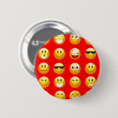 Badge Rond 5 Cm red emojis (Devant & derrière)