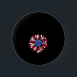 Badge Rond 5 Cm Red fridays sunflower flag usa remember everyone<br><div class="desc">Red fridays sunflower flag usa remember everyone deployed</div>